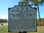 Brunswick Co. Virginia makes its claim. Uploaded to Flickr by jimmywayne.